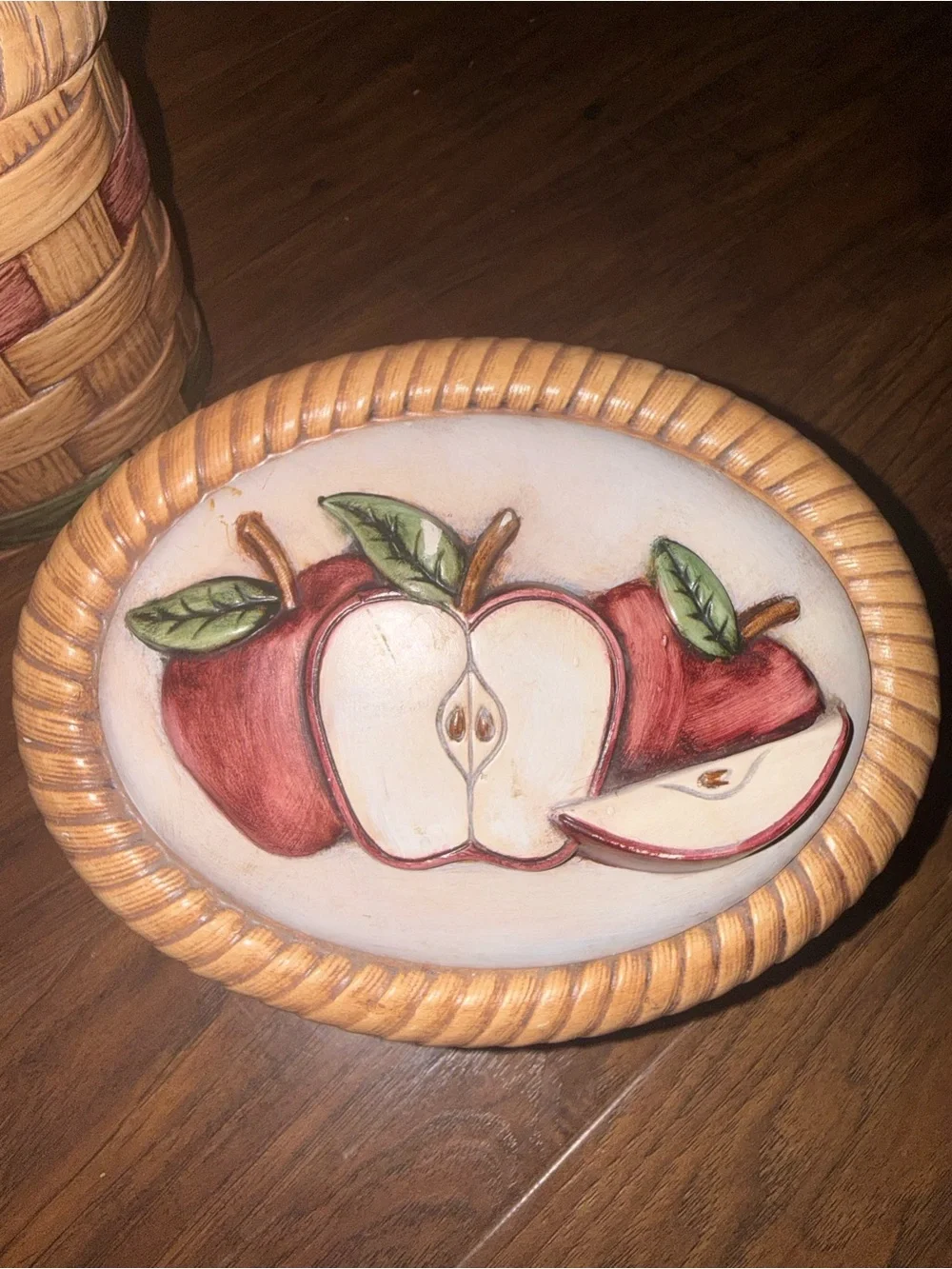 Vintage-Retro Ceramic Apple Canister Set